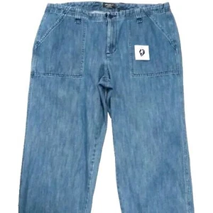 Eddie Bauer Women's Vintage Vashion Fit Wide Leg Blue Jean Carpi Size 14 - Picture 1 of 8