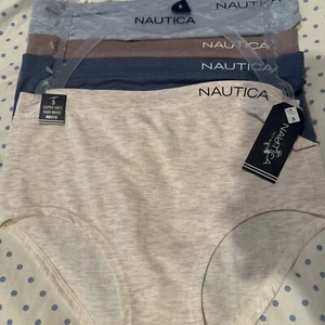 4 PAIR NAUTICA SIGNATURE HIGH WAIST SUPER SOFT BRIEF PANTIES UNDERWEAR SMALL - Picture 1 of 11