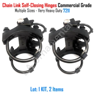 Chain Link Self Closing Hinges Commercial Grade 1-3/8 - 2" Gate 2.5" - 3" Fences - Picture 1 of 5