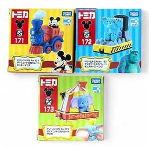 Dream Tomica disney Parade 3 Set Mickey Dumbo Monsterss Inc. Takara Tomy Japan - Picture 1 of 6