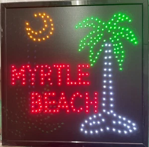 Myrtle Beach LED Schild Fensterschild Ladenschild Geschäftsschild - Bild 1 von 1