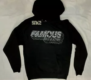 FAMOUS STARS & STRAPS MENS HOODIE PULLOVER BLACK & GREY SMALL & MEDIUM - Picture 1 of 2
