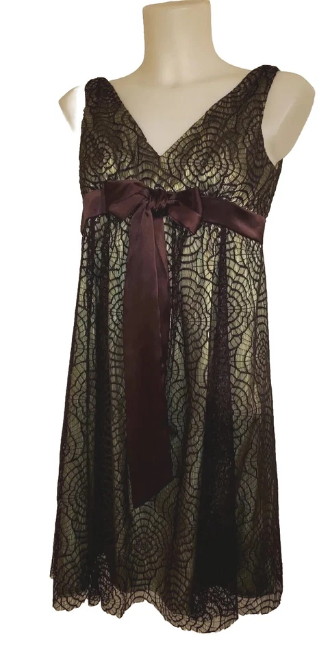 Vtg 90s Women's Green Babydoll Fairy Whimsigoth Grunge Coquette Mini Dress Sz XS - Image 1 of 2