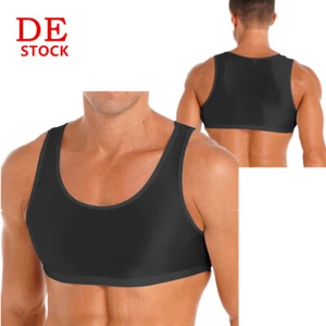 DE Herren Fitness Sport Tank Top glänzend Stretch Crop Tops ärmellose Activewear - Picture 1 of 114