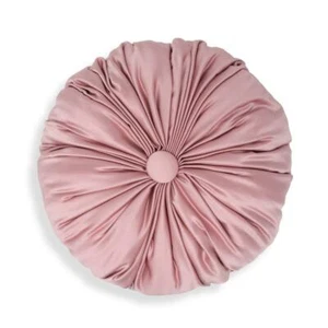 Cuscino Rosa Rotondo Cuscino Arredo Casa Salotto Cuscino Decorativo Fatto A Mano - Picture 1 of 5