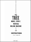 2 Vertical Milling Machine Instruction Manual Fits Tree 2UVR-C 1973