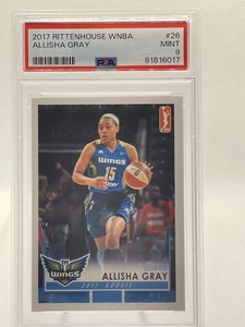 2017 WNBA Rittenhouse Allisha Gray Rookie RC /500 Wings Atlanta Dream PSA 9