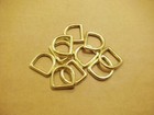 3/4" Solid Brass Cast D Rings (Pack Of 10)