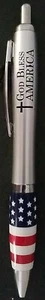 Patriotic USA Flag Click Pens Pen ‘God Bless America’ Fine 1/Pk - Picture 1 of 1