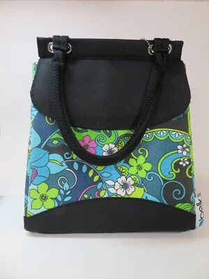 Fit & Fresh Insulated Floral Lunch Box Bag Tote - Teal Green Pink, 10" H x 9" W - Image 1 of 4