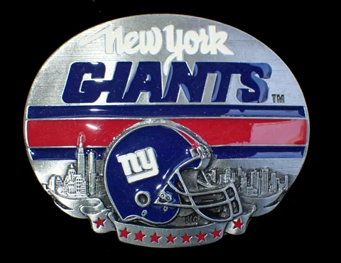 NEW YORK GIANTS LIMITED EDITION COLLECTIBLE BELT BUCKLE #2892/10000 VINTAGE 2000 Cover