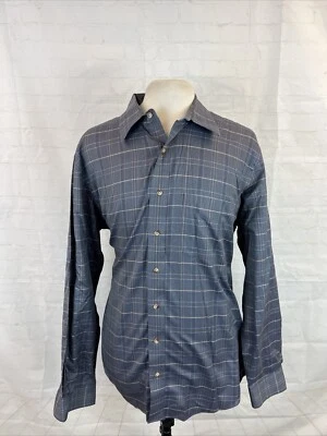 Ajuste a medida Jos A. Camisa de vestir Bank de algodón a cuadros gris y beige para hombre XL $98 Foto 1 de 4