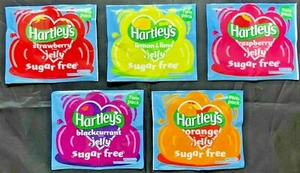 HARTLEYS JELLY SUGAR FREE BLACKCURRANT STRAWBERRY ORANGE RASPBERRY LEMON & LIME - Picture 1 of 11