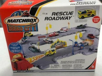 Matchbox Rescue Roadway Play Set New Seal Box - Image 1 of 4