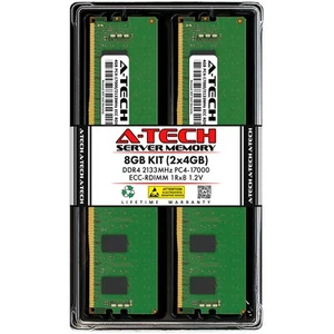 8GB 2x 4GB PC4-2133 RDIMM Synology RackStation RS18017xs+ Memory RAM - Picture 1 of 5
