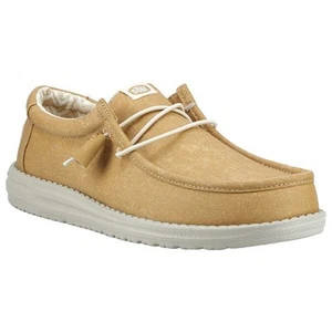 HeyDude Shoes Wally Canvas Cumin Brown - Picture 1 of 5