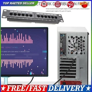 12 Port CAT6 Patch Panel RJ45 Networking Wall Mount Rack Bracket (GL-4013) - Bild 1 von 3