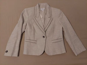 Womens Ann Taylor Linen Jacket Blazer 2 Gray - Picture 1 of 11