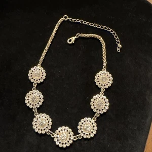 Indisches Punjabi Fußkettchen Strass Floral Silberfarben 12”-14” Braut? (Lot# 567) - Bild 1 von 8