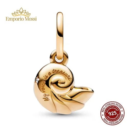 Charm Conchiglia Oro in Argento s925 (Tipo Pandora) - Immagine 1 di 3