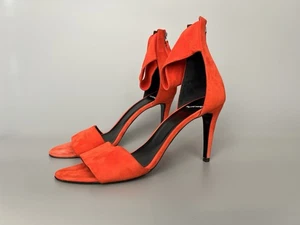 Pierre Hardy Red Suede Heels Size 41 Strappy Ankle Zip Sandals US10.5/EU41/UK8 - Picture 1 of 10