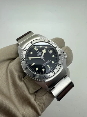 2020 Tudor Black Bay P01 Stainless Steel Automatic 42mm Leather Watch 70150 B+P - Image 1 of 4