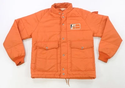Chaqueta acolchada de plumón Autolite con marco ACTIVE GENERATION de colección rara años 70 80 naranja M Foto 1 de 4
