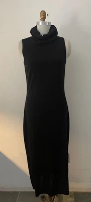 EXCLUSIVELY MISOOK black sleeveless cowl neckline long dress~M~VERY NICE! - Image 1 of 2
