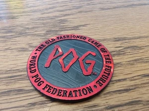 Plastic POG Slammer Kini 1994 World Pog Federation #1 WPF Red Foil - Picture 1 of 3