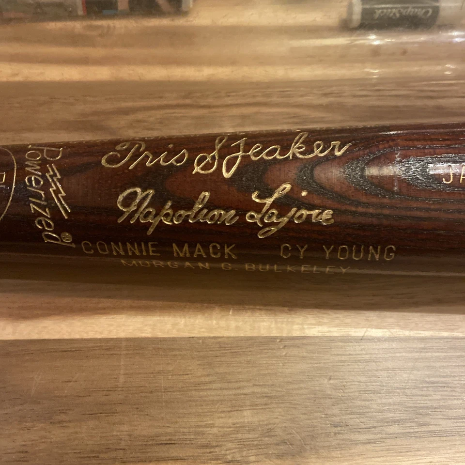 1937 HALL OF FAME BROWN GOLD HOF BAT 135/500 Connie Mack, Cy Young, Morgan G. Bu - Image 1 of 4