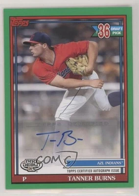 2021 Topps Pro Debut Green Auto /99 Tanner Burns #PD-180 Auto - Image 1 of 2