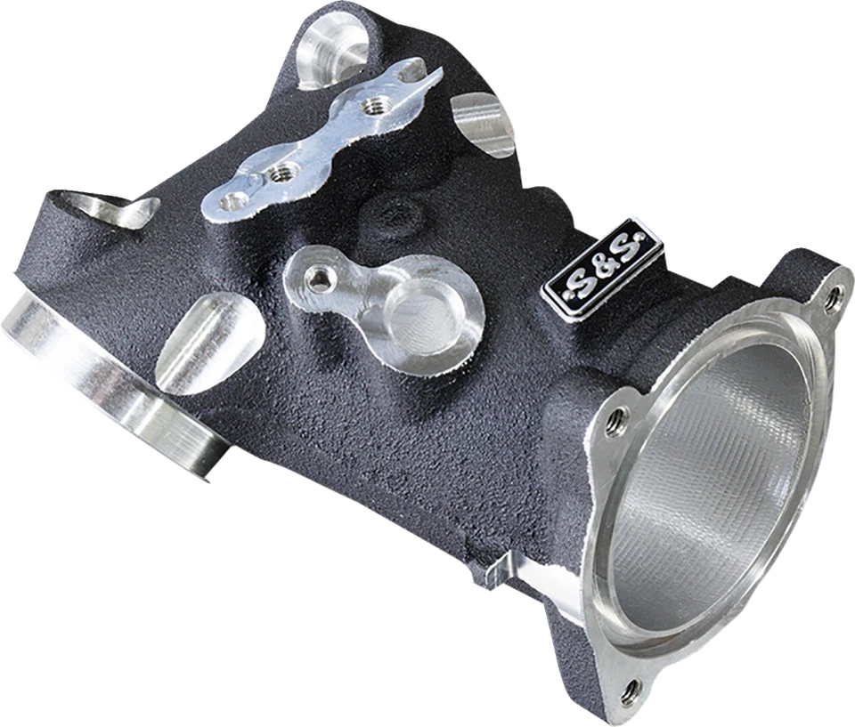 S&S CYCLE 160-0276 CNC-Ported Intake Manifold - M8 - 55 mm - Black - Image 1 of 3