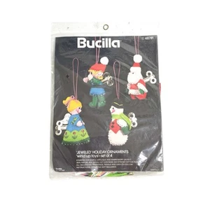 Kit de juguetes de cuerda vintage de adornos navideños con joyas de Navidad Bucilla #48781 - Imagen 1 de 2
