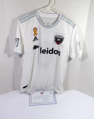Camiseta deportiva blanca firmada por DC United Ulises Segura #8 2019 cinta amarilla M 73 Foto 1 de 4
