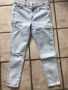 Jeans TOPSHOP Größe W34/L30 Hellblau Used Look - Bild 1 von 3