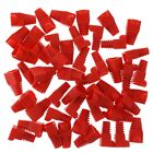 RJ-45 RJ45 Ethernet Strain Relief Boot Cover, Red, for CAT5 CAT5E CAT6, 50 Pack