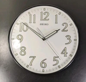 Seiko 12" Wall Clock, Silent Quartz, Glow In the Dark Numbers & Hands QXA521KLH - Picture 1 of 8