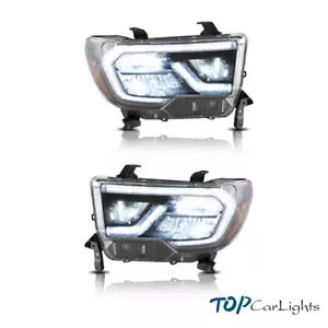 VLAND Full LED Headlights Fits For Toyota Tundra 07-13 Sequoia 08-21 Sequential - Foto 1 di 13