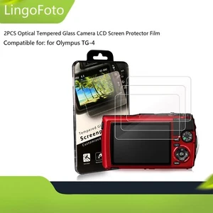2PCS Optical Tempered Glass Camera LCD Screen Protector Film for Olympus TG-4 - Picture 1 of 8