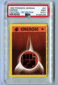 PSA 9 OC Pokemon Fighting Energy 1st Edition German Base Set 97/102 - Picture 1 of 2