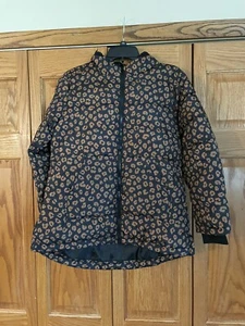 NEW Girl's Winter Puffer Jacket With Hood, Size L 14 water resistant - Picture 1 of 6