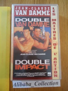 CASSETTE VIDEO VIDéO VHS ancienne DOUBLE IMPACT JEAN CLAUDE VAN DAMME ACTION - Picture 1 of 4