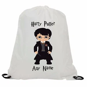 PERSONALISED HARRY POTTER  IN UNIFORM SUBLIMATION GYM SWIMMING PE DRAWSTRING BAG - Picture 1 of 1