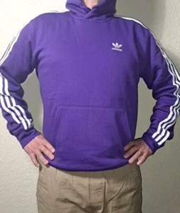 Adidas Essentials Fleece 3-Stripes Sport. Men's Hoodie. M ENERGY Ink. - Picture 1 of 9