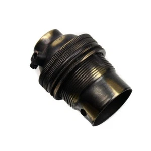Antique Effect Lamp Holder Bayonet Cap (BC) (B22d) Bulb Holder 1/2" Screw Thread - Picture 1 of 4