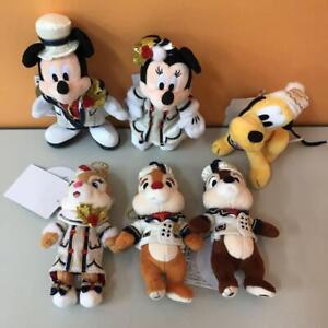 Disney Plush lot of 5 Mickey Mouse Minnie Mouse Chip and Dale Christmas 2019  