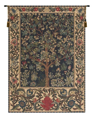 Tapiz Jacquard Belga Colgante de Pared William Morris Árbol de la Vida Algodón Foto 1 de 4