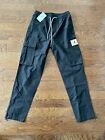 Nike Jordan Flight Heritage Cargo Pants Men's Size S Black Hemp New Dc7450-010