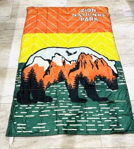 Zion National Park Packable Camping Beach Blanket Reversible Lightweight 78 X 53 - Picture 1 of 7