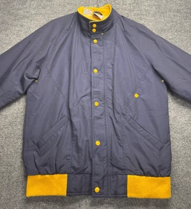 Vintage Izod Lacoste Jacket Men’s Size M Blue/Gold Made in Hong Kong 80s Style - Picture 1 of 11